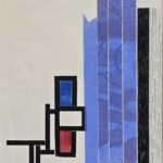 distant sound, watercolor, tape, pencil, collage on paper, 2025