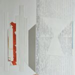 glitch, 2025, 85 x 70cm, watercolor, pastel, pencil, collage on paper